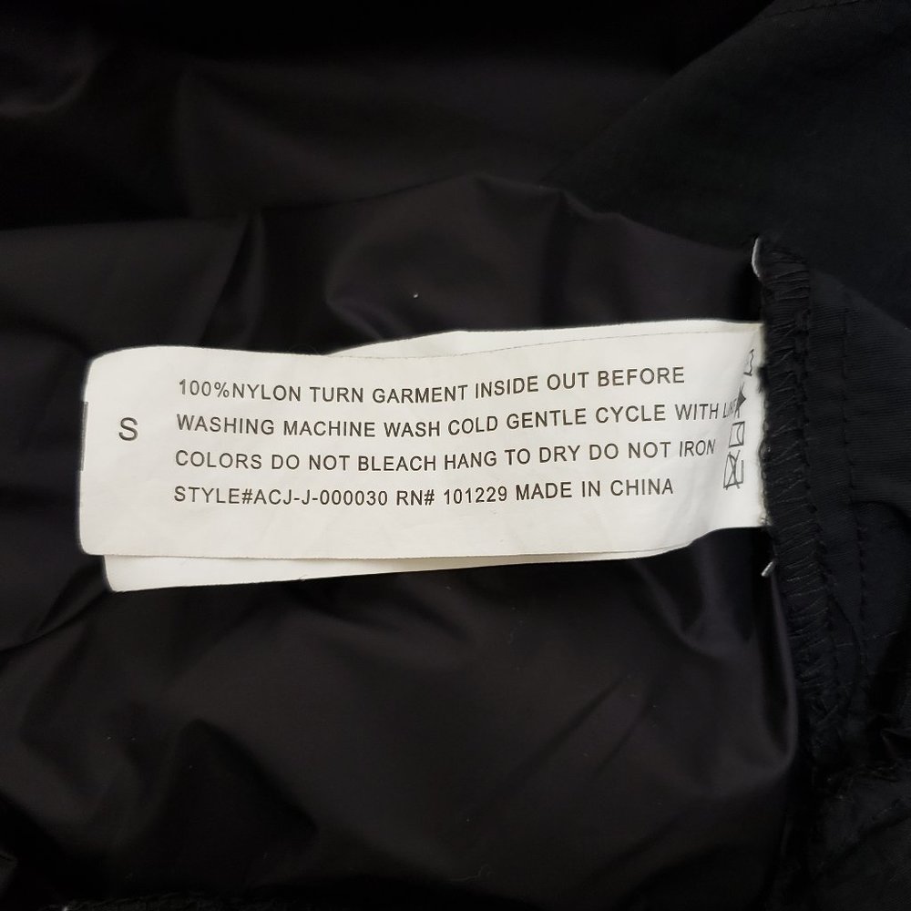 Ashley Windbreaker Women S Hooded Nylon Pullover Black White 1/2 Zip Lightweight - Picture 10 of 10